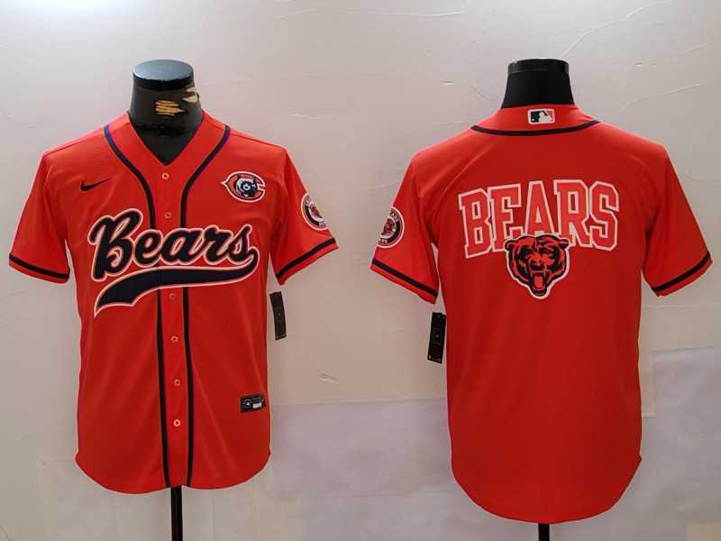 Men's Chicago Bears Blank Orange Throwback With Patch Cool Base Stitched Baseball Jerseys,We sell and wholesale Men's Chicago Bears Blank Orange Throwback With Patch Cool Base Stitched Baseball Jerseys on line form chian!